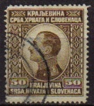 Stamps Yugoslavia -  YUGOSLAVIA 1924 Scott 30 Sello Rey Alexander Kraljevina Srba, Hrvata i Slovenaca usado