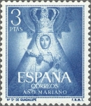 Sellos de Europa - Espa�a -  ESPAÑA 1954 1141 Sello Nuevo Año Mariano Ntra. Sra. de la Guadalupe Caceres 3p