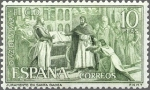 Sellos de Europa - Espaa -  ESPAÑA 1962 1447 Sello Nuevo Rodrigo Diaz de Vivar El Cid Juramento de Santa Gadea (Garcia Prieto)