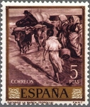 Stamps Spain -  ESPAÑA 1964 1574 Sello Nuevo Pintor Joaquin Sorolla Sacando la Barca