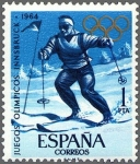 Sellos de Europa - Espaa -  ESPAÑA 1964 1619 Sello Nuevo Juegos Olímpicos de Innsbruck y Tokio Slalom