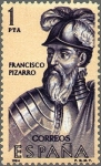 Stamps Spain -  ESPAÑA 1964 1625 Sello Nuevo Forjadores de América Francisco Pizarro (1478-1541)