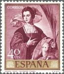 Stamps Spain -  ESPAÑA 1969 1910 Sello **MNH Pintor Alonso Cano Santa Inés