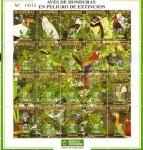 Stamps Honduras -  AVES  EN  PELIGRO  DE  EXTINCIÓN