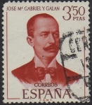 Stamps Spain -  Literatos españoles-Jose Mª Gabriel y Galan-1970