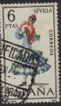 Stamps Spain -  trajes tipicos españoles-Sevilla-1970