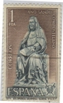 Stamps Spain -  Año santo compostelano-Sta.Brigida de Vadstena(Suecia)-1971