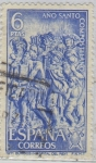 Sellos de Europa - Espa�a -  Año santo compostelano-Relieve del hospital del Rey(Burgos)-1971