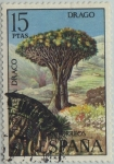 Stamps Spain -  Flora-Drago-1973