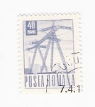 Stamps Romania -  electricidad (repetido)