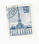 Sellos del Mundo : Europe : Romania : torre de comunicaciones.  Grande (repetido)