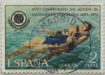 Stamps Spain -  XVIII campeonato del mundo de salvamento acuatico-1974