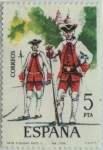 Stamps Spain -  uniformes militares-Fusilero del Regimiento de Vitoria-1975