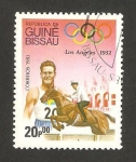 Sellos del Mundo : Africa : Guinea_Bissau : olimpiadas de los ángeles 1932, salto a caballo