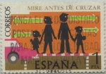 Sellos de Europa - Espa�a -  seguridad vial-paso de peatones-1976