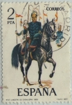 Stamps Spain -  uniformes miliatres-Lancero de Caballeria(1883)-1977