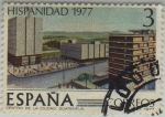 Stamps Spain -  Hispanidad-Guatemala-centro ciudad-1977