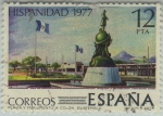 Sellos de Europa - Espa�a -  Hispanidad-Guatemala-Plaza y monumento a Colon-1977