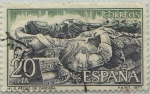 Stamps Spain -  Mponasterio de San Pedro de Cardeña-sepulcro del Cid y Dª Jimena-1977