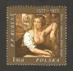 Stamps Poland -  pintura de bethsabee, de rubens