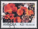 Stamps Africa - Angola -  SETAS-HONGOS: 1.104.011,01-Aleunia aurantia -Sc.1075