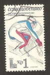 Stamps Czechoslovakia -  olimpiadas de invierno en lake placid, esquí