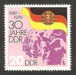 Stamps Germany -  30 anivº de la R.D.A.