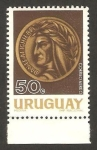 Stamps Uruguay -  293 - dante alighieri