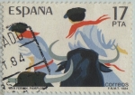 Stamps Spain -  grandes fiestas populares españolas-San Fermin(Pamplona)-1984