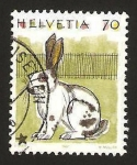 Stamps Switzerland -  1364 - un conejo