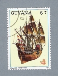 Sellos de America - Guyana -  Barco Grande Françoise