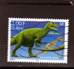 Sellos de Europa - Francia -  dinosaurio