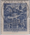 Stamps Austria -  fuente del dragon en Klagenfurt