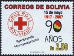 Sellos del Mundo : America : Bolivia : 90 años de la Cruz Roja