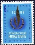 Sellos de America - ONU -  ONU NEW YORK 1968 190 Sello Nuevo ** Año Internacional de los Derechos del Hombre 13c