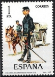 Sellos de Europa - Espa�a -  2423 Uniformes.  Oficial de Administración Militar. 1875.