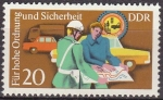 Stamps Germany -  Alemania DDR 1975 Scott 1680 Sello Nuevo Policia de Trafico ayudando a Motorista 20pf Allemagne