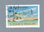 Stamps So Tom and Prncipe -  História de la Aviación