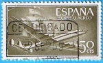 Stamps Spain -  Supercontelacion y nao Santa Maria