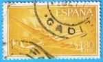 Stamps Spain -  Superconstelacion y nao Santa Maria