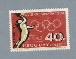 Sellos de America - Uruguay -  XVIII Olimpiadas 1964