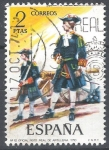 Sellos de Europa - Espaa -  2198 Uniformes militares. Oficial Reg. Artillería, 1710