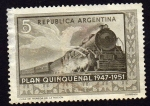 Stamps Argentina -  Plan quinquenal  FERROCARRILES