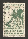 Stamps Senegal -  África occidental francesa, fusilero senegales