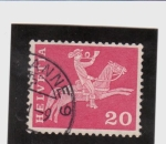 Stamps Switzerland -  Mensajero a caballo