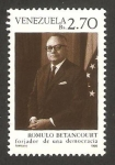 Stamps Venezuela -  romulo betancourt, forjador de una democracia, con la bandera