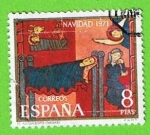 Stamps Spain -  Navidad  1971  (Fragmento del Altar de Sant Andreu de Sagars)