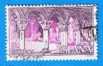 Stamps Spain -  Monasterio de San Juan de la Peña, (Claustro)