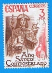 Sellos de Europa - Espa�a -  Año Santo Compostelano, (Virjen peregrina , Pontevedra)