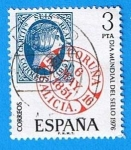 Stamps Spain -  Dia mundias del sello, (Fechador de la Coruña)